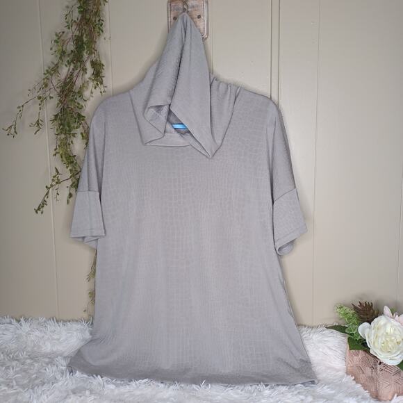 Cable & Gauge Gray Sand Washed Super Soft Modal Sport Hoodie Dress Size XL - Picture 1 of 7